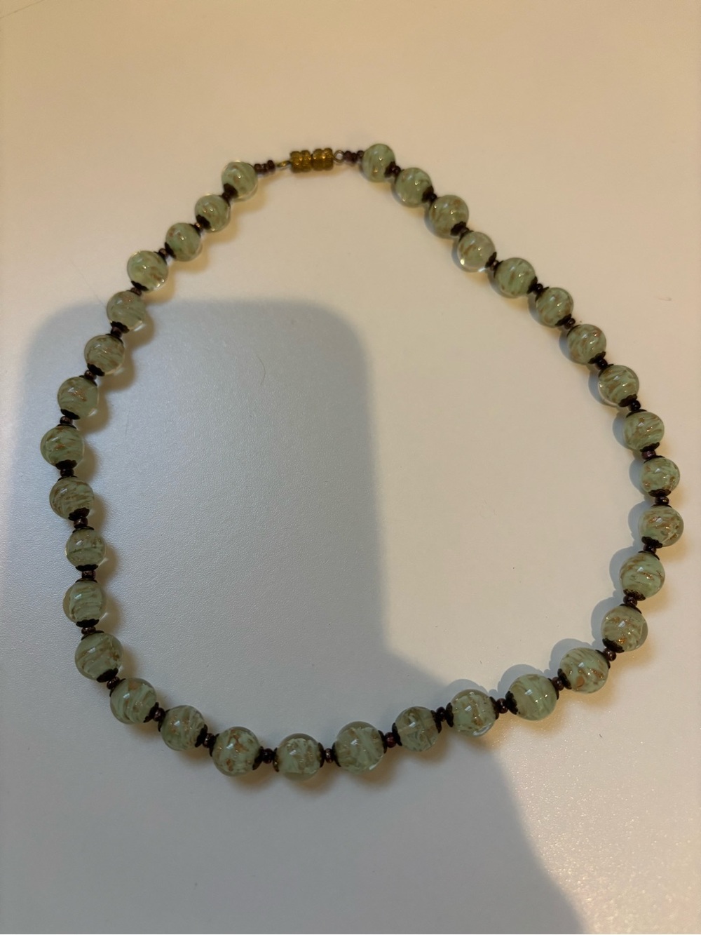 Vintage Green Beaded Necklace - Classic Casual Necklace